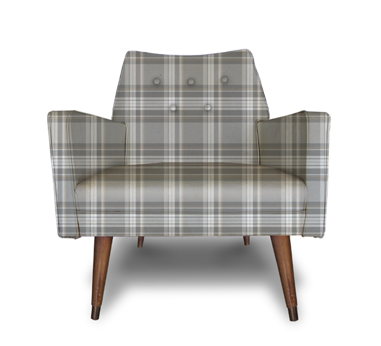 Grey Plaid chair