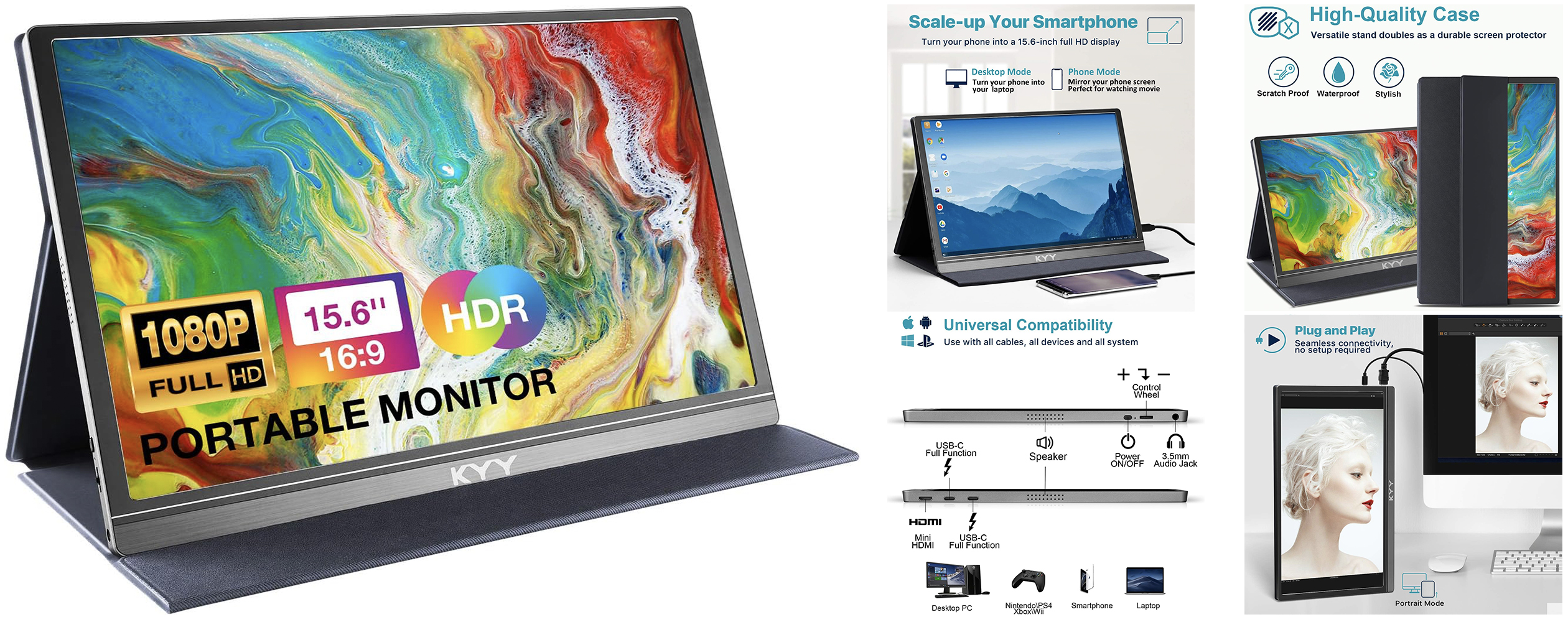 Portable 15 inch Monitor w/ Cover - Holiday Gift Guide for Architects 2023