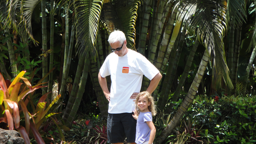 Architect Bob Borson with daughter Kate in Hawaii