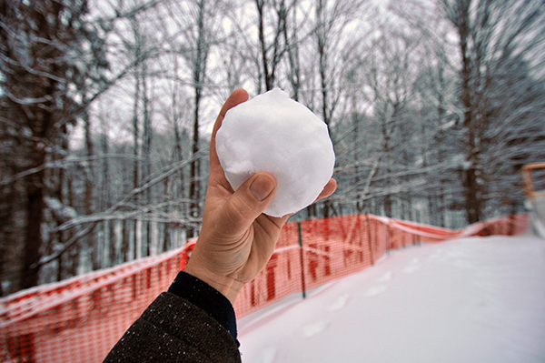 Architect throwing a snowball color