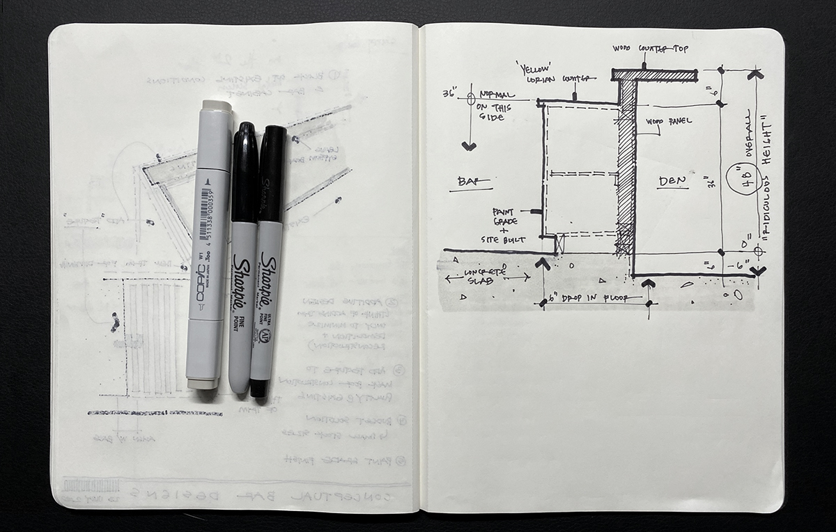 Architectural Concept Sketch - Bar 02