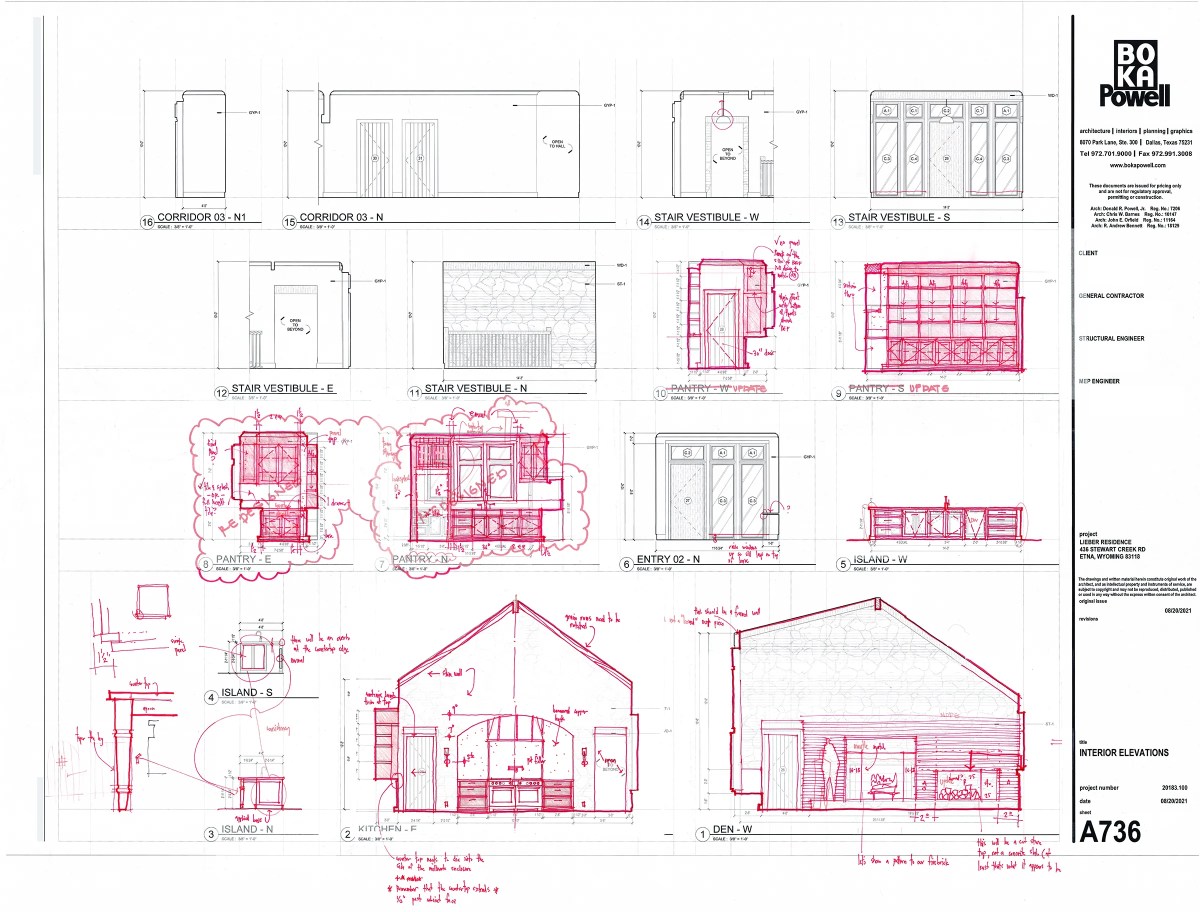 Architectural Redlines Full Sheet Bob Borson - Architectural Redlines on an iPad