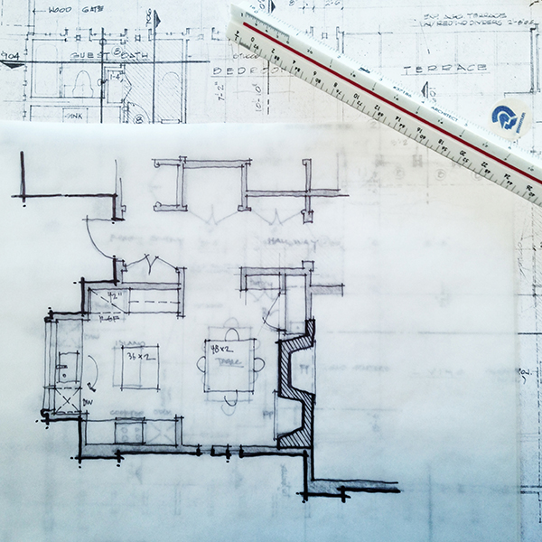 Architectural Sketch floor plan line weight