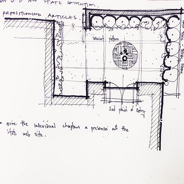 Architectural Sketch partial site plan line weight