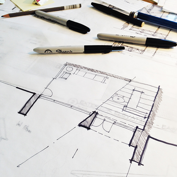 Architectural Sketch plan line weight