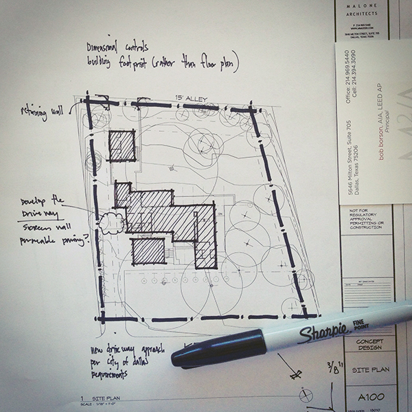 Architectural Sketch site plan line weight