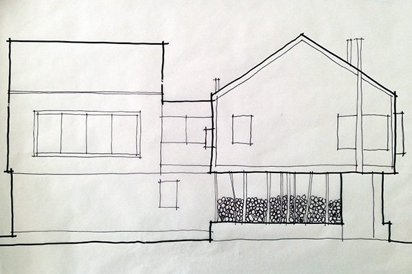 BSB concept sketch Northwest Elevation