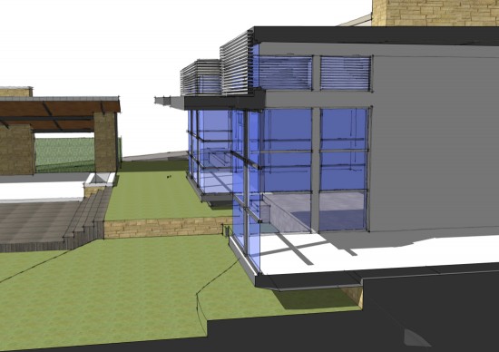 Cantilevered room section in SketchUp