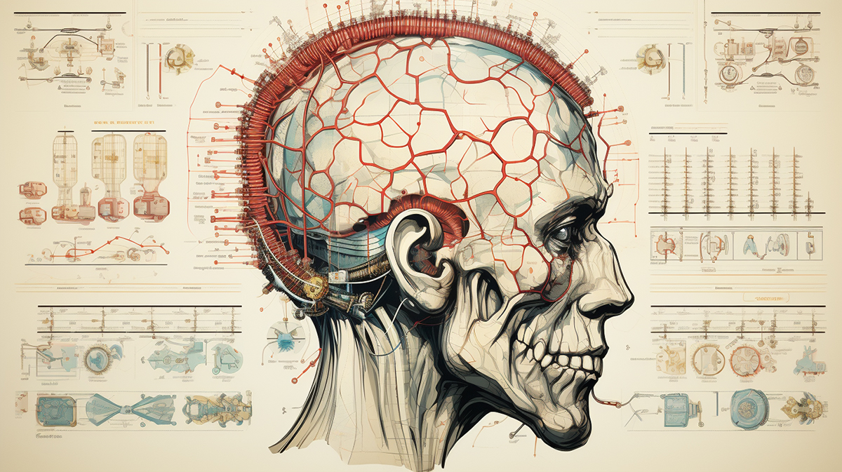 diagram of the human brain and focus