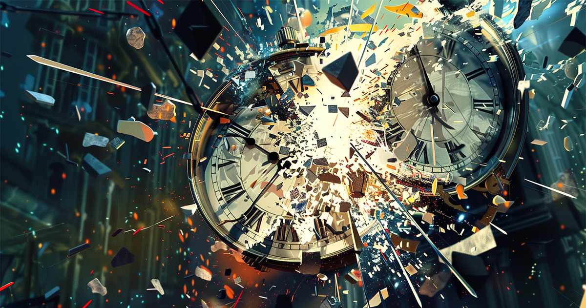 Time Management is not easy - an exploding clock