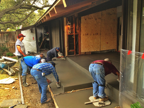 finishing the concrete