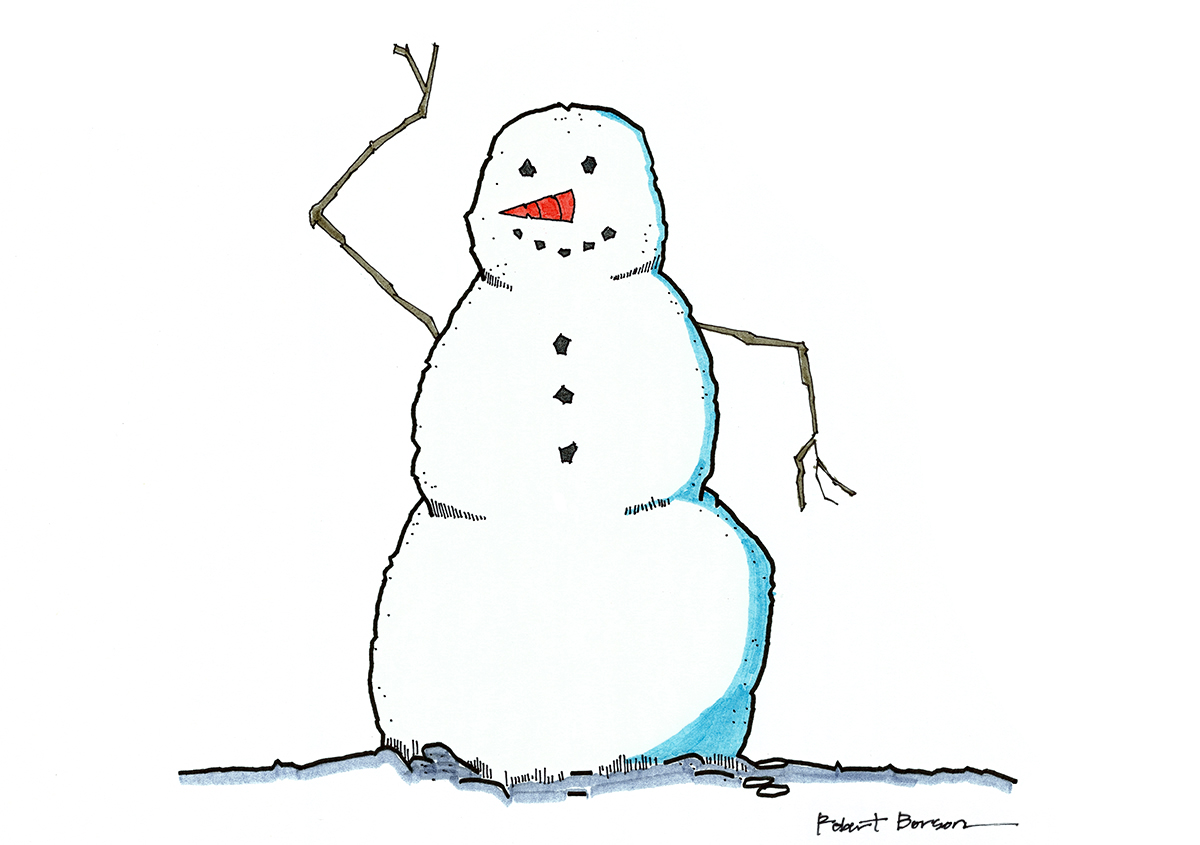 Original Snowman with no detail by Bob Borson