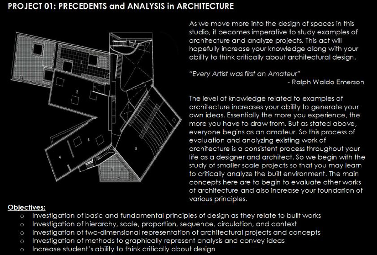 Architectural Precedents - Assignment Intro 