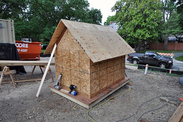 The Cottage House plywood sheathing