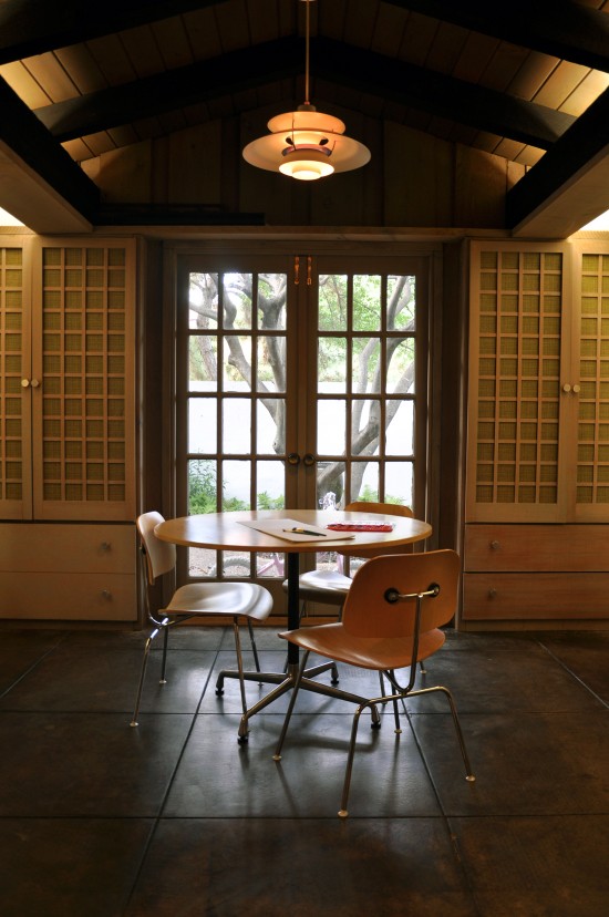 wood ceiling and beams