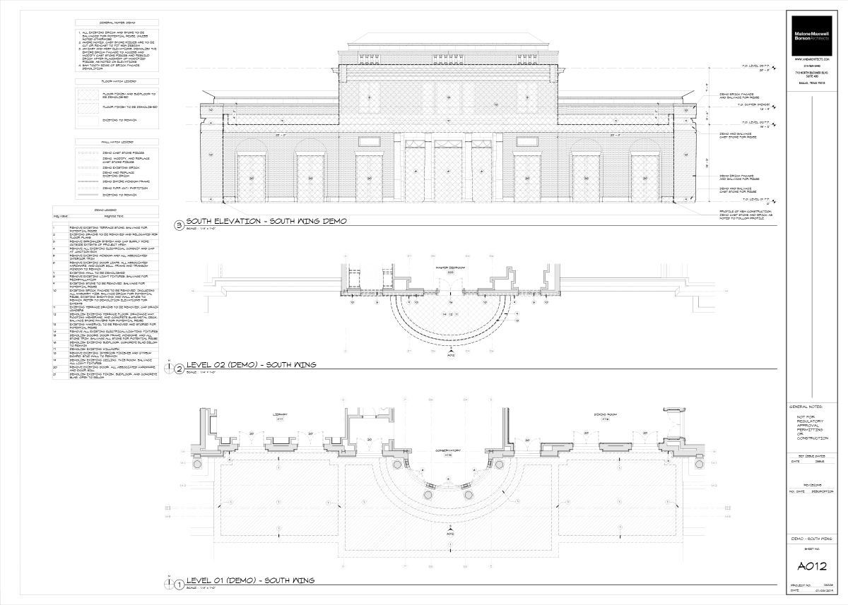 Estate Project - Demolition Drawing A012