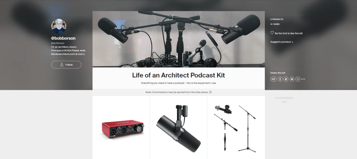 LoaA Podcast Kit on kit.co