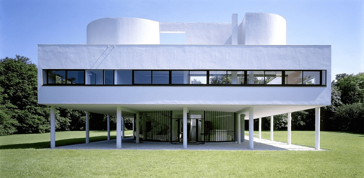 Villa Savoye by Le Corbusier - Entry Elevation